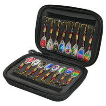 16pcs Fishing Spoons Accessories Lures Metal Baits Set For Trout Bass Casting Equipment Spinner Fishing Bait With Storage Bag